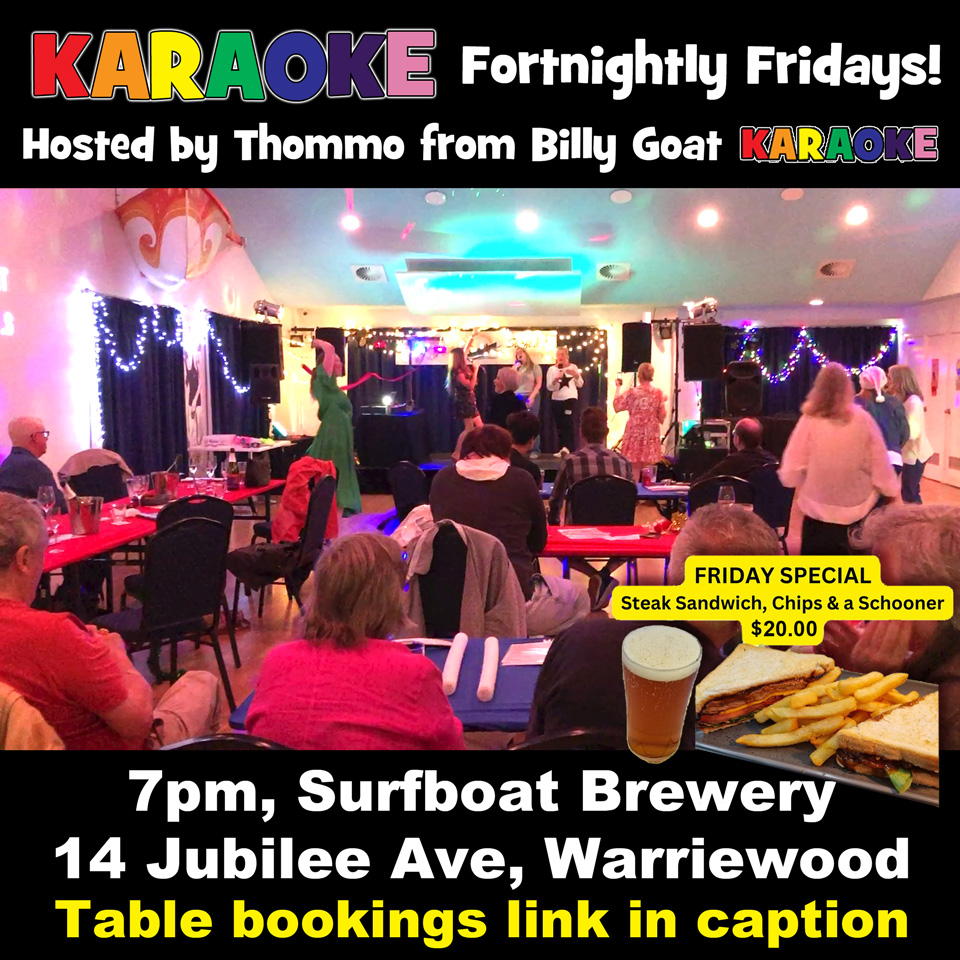 Friday Karaoke Sydney at Surfboat Brewery, Warriewood